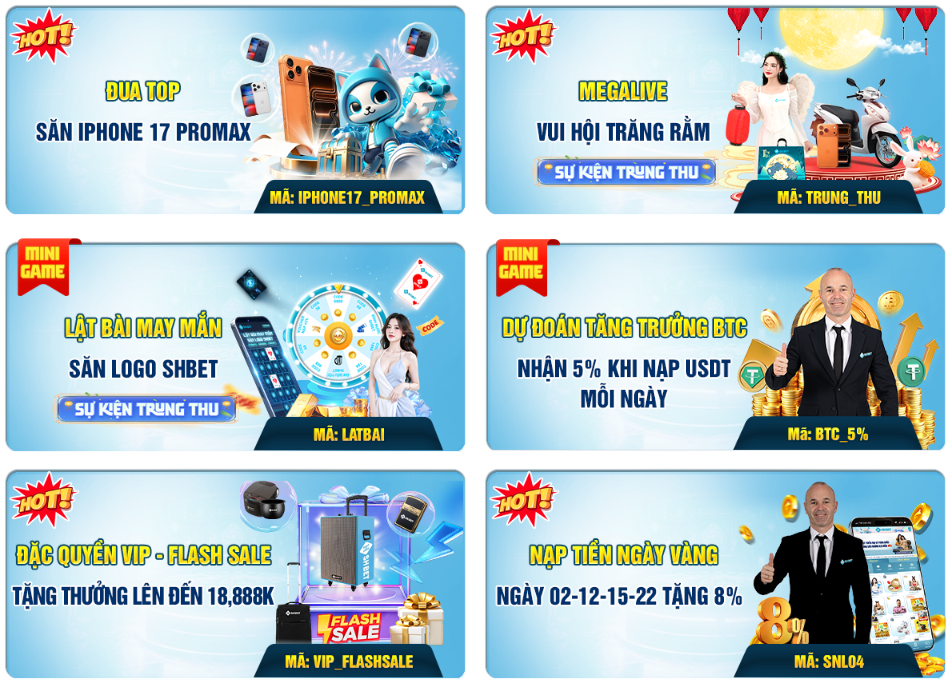 Tổng hợp những khuyến mãi HOT nhất SHbet800